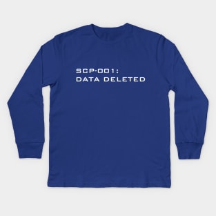 SCP-001: data deleted Kids Long Sleeve T-Shirt